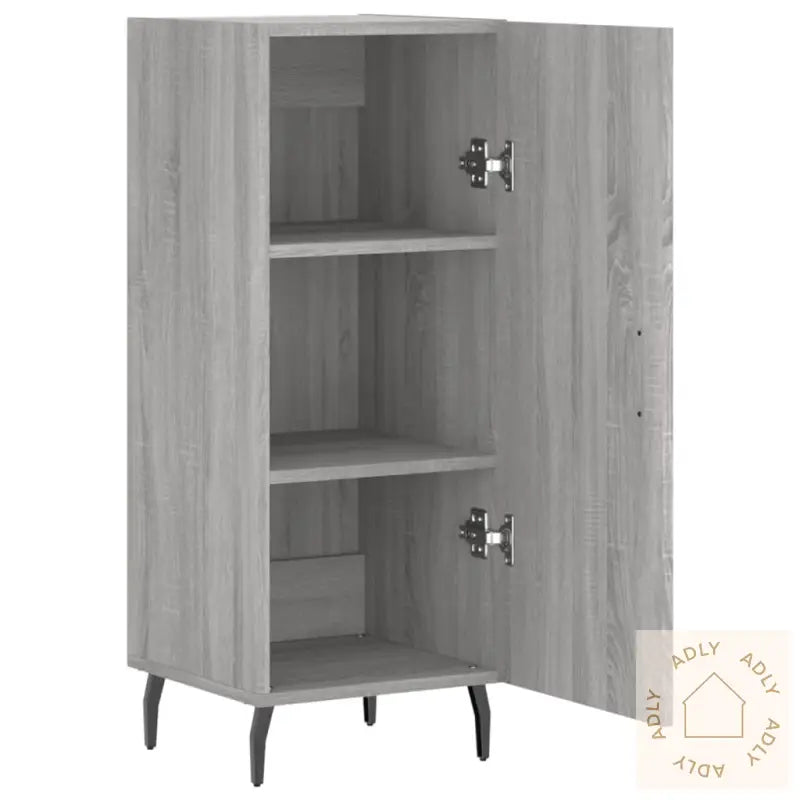 Skjenk Grå Sonoma 34,5X34X90 Cm Konstruert Tre