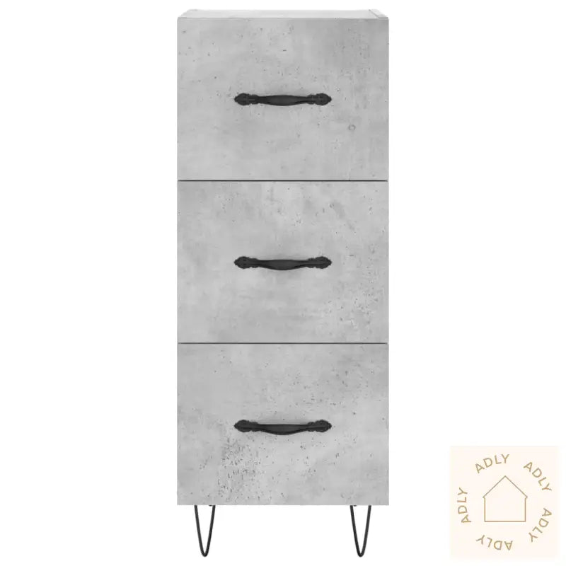 Skjenk Betonggrå 34,5X34X90 Cm Konstruert Tre