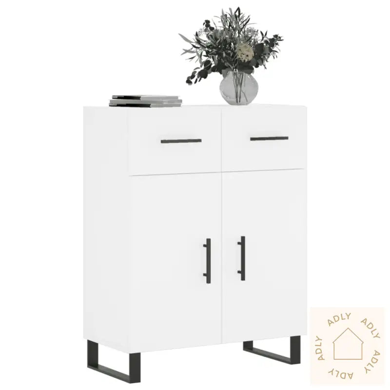 Skjenk Hvit 69,5X34X90 Cm Konstruert Tre