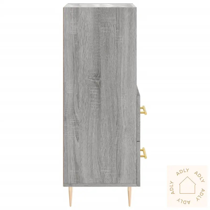 Skjenk Grå Sonoma 34,5X34X90 Cm Konstruert Tre