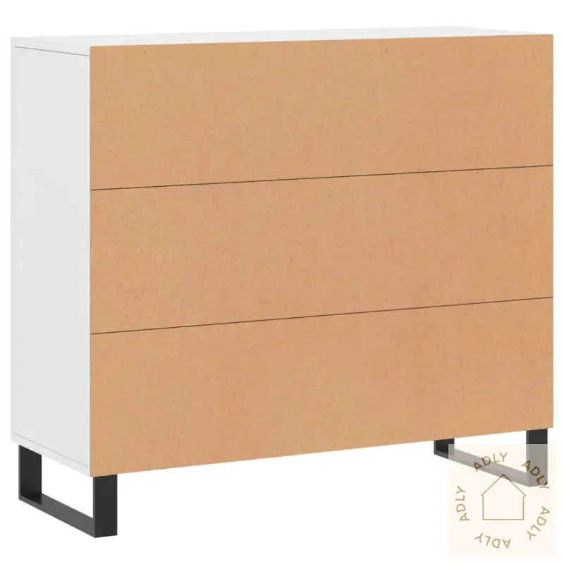 Skjenk Hvit 90X34X80 Cm Konstruert Tre