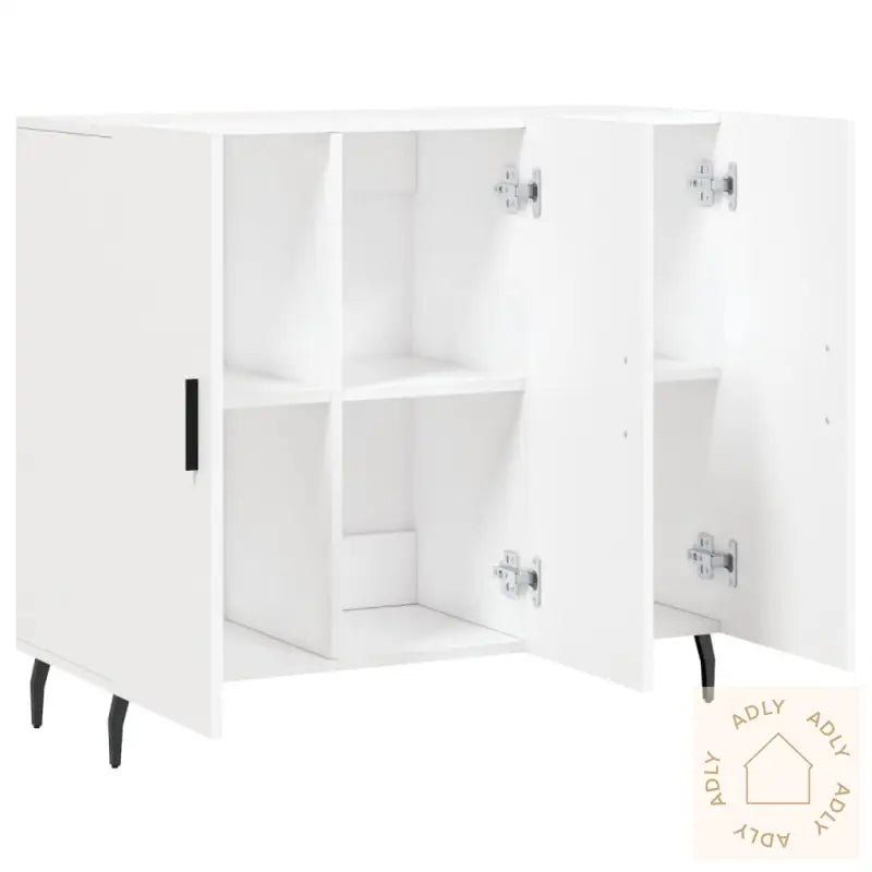 Skjenk Hvit 90X34X80 Cm Konstruert Tre