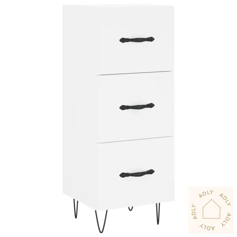 Skjenk Hvit 34,5X34X90 Cm Konstruert Tre