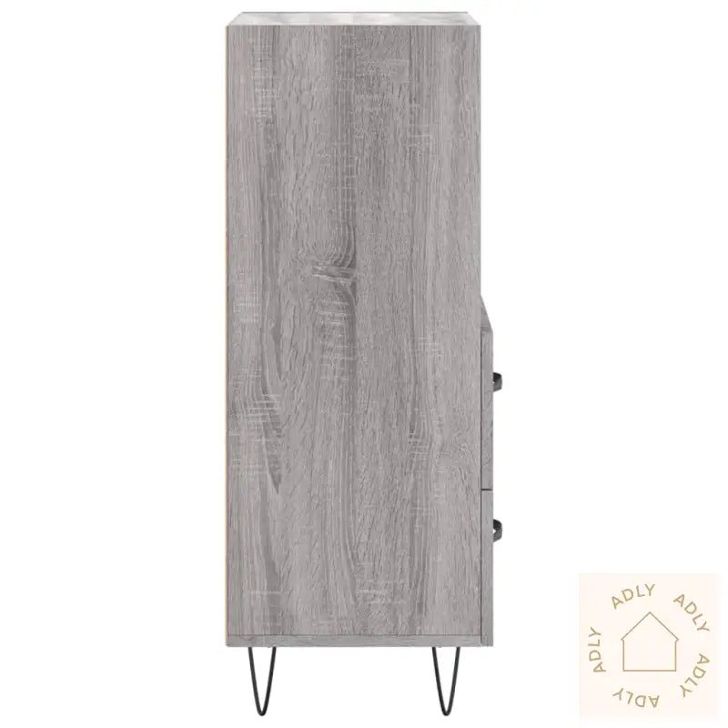 Skjenk Grå Sonoma 34,5X34X90 Cm Konstruert Tre