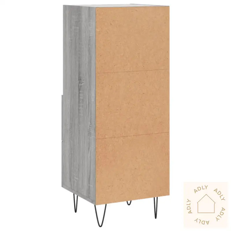 Skjenk Grå Sonoma 34,5X34X90 Cm Konstruert Tre