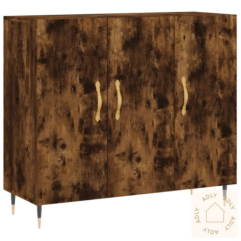 Skjenk Røkt Eik 90X34X80 Cm Konstruert Tre