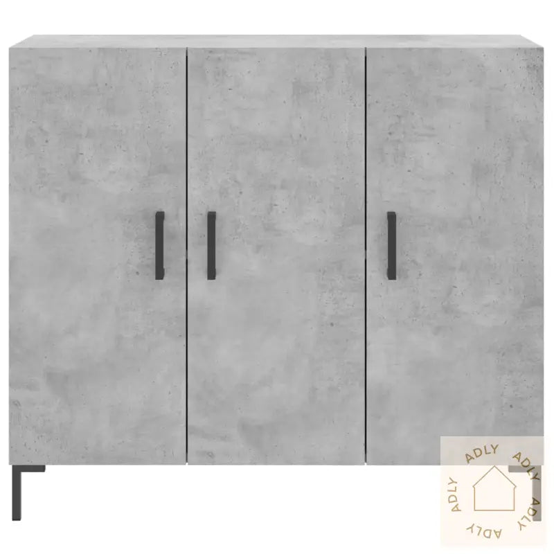 Skjenk Betonggrå 90X34X80 Cm Konstruert Tre