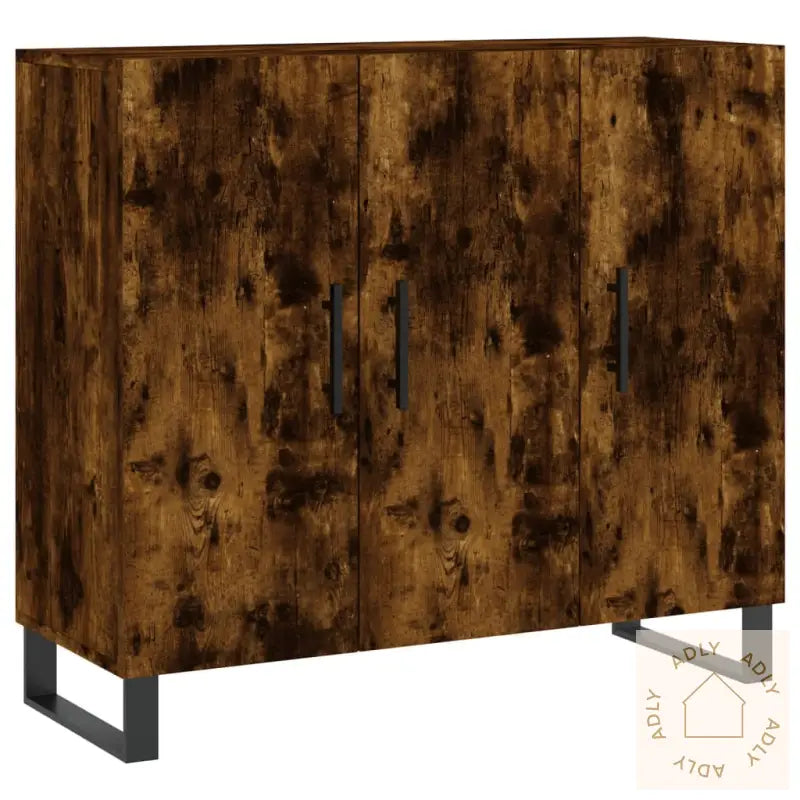 Skjenk Røkt Eik 90X34X80 Cm Konstruert Tre