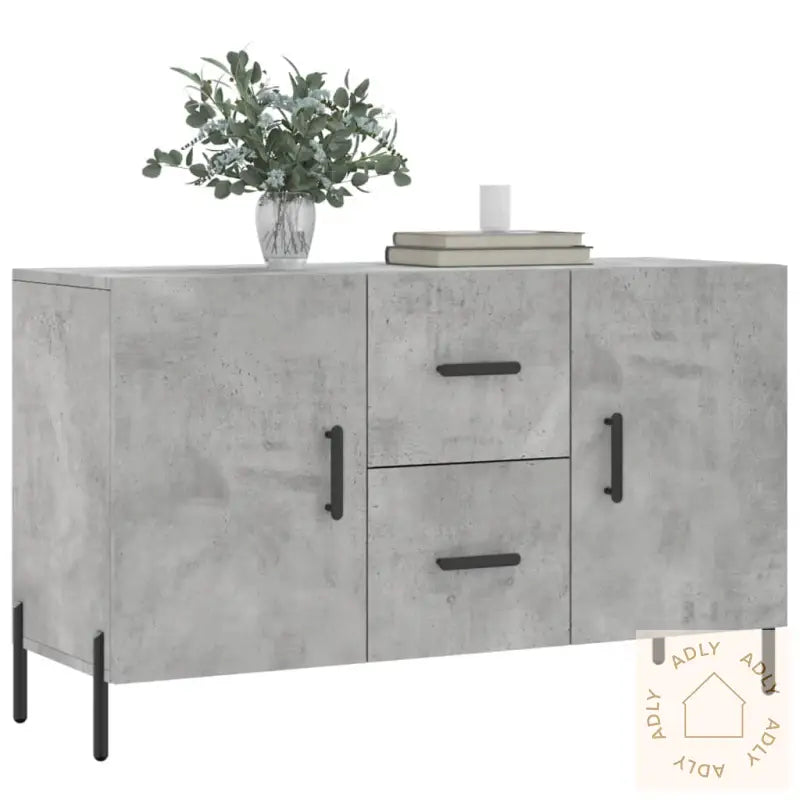 Skjenk Betonggrå 100X36X60 Cm Konstruert Tre