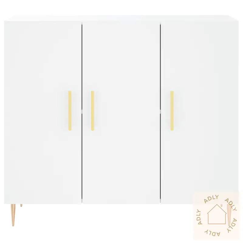 Skjenk Hvit 90X34X80 Cm Konstruert Tre