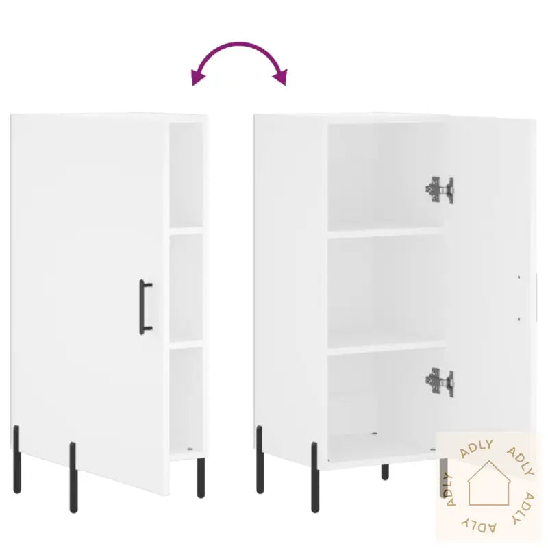 Skjenk Hvit 34,5X34X90 Cm Konstruert Tre