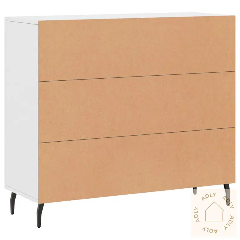 Skjenk Hvit 90X34X80 Cm Konstruert Tre