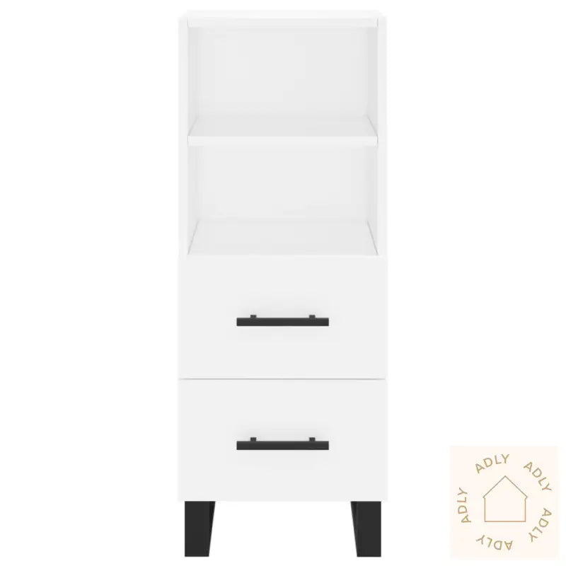 Skjenk Hvit 34,5X34X90 Cm Konstruert Tre