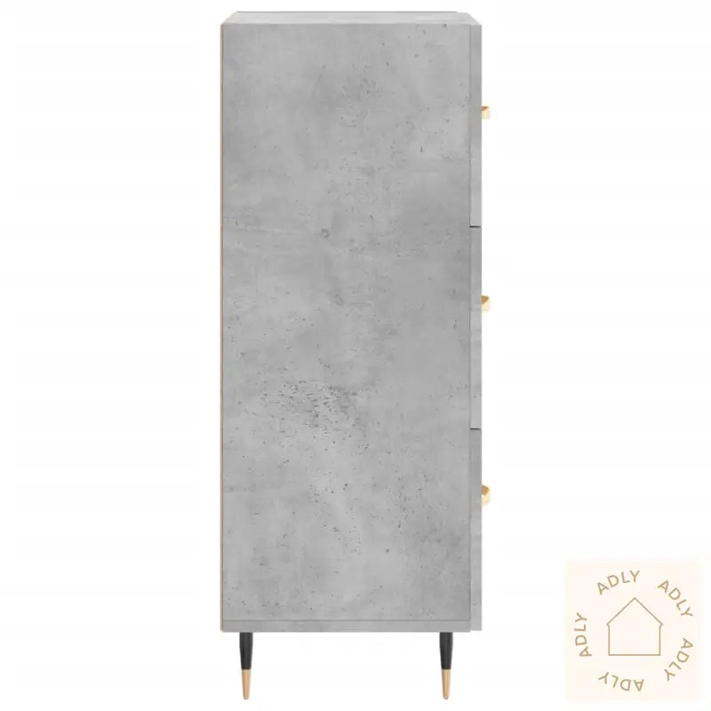 Skjenk Betonggrå 34,5X34X90 Cm Konstruert Tre