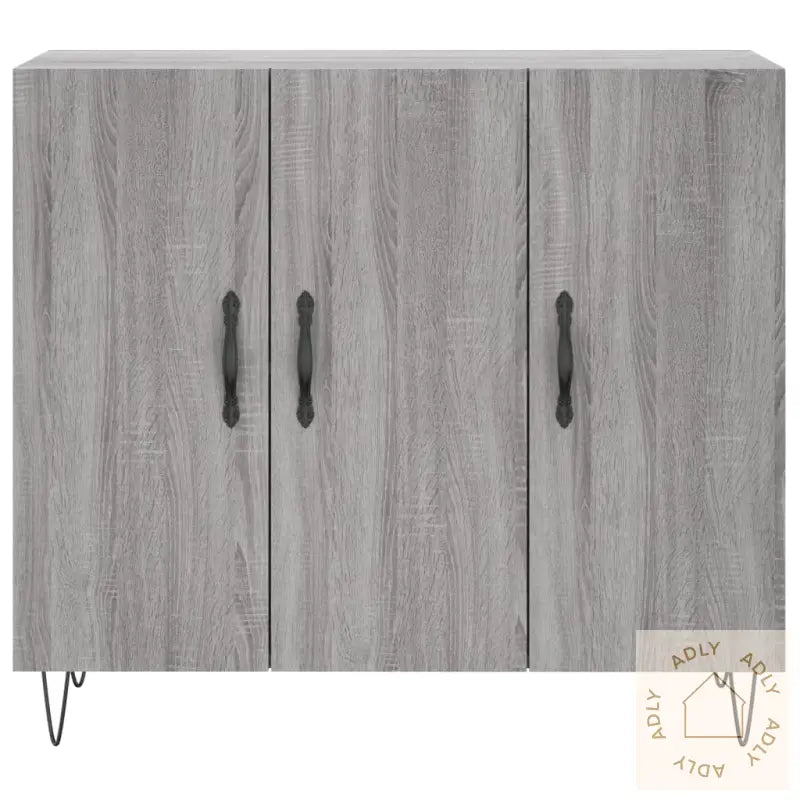 Skjenk Grå Sonoma 90X34X80 Cm Konstruert Tre