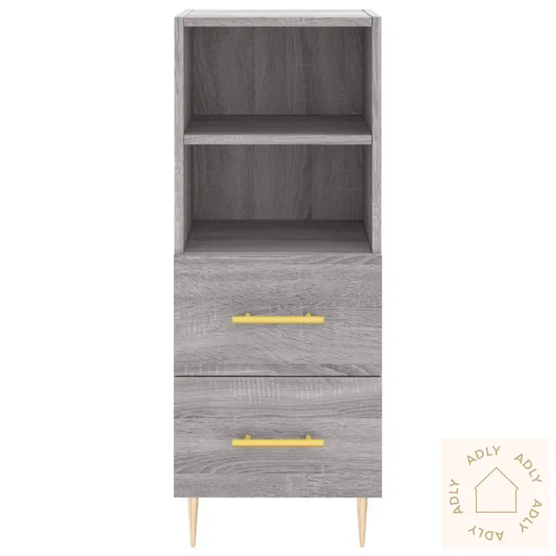 Skjenk Grå Sonoma 34,5X34X90 Cm Konstruert Tre