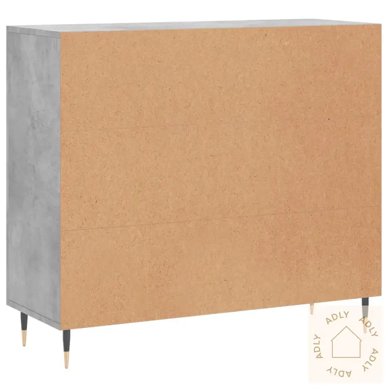 Skjenk Betonggrå 90X34X80 Cm Konstruert Tre