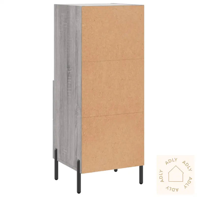 Skjenk Grå Sonoma 34,5X34X90 Cm Konstruert Tre