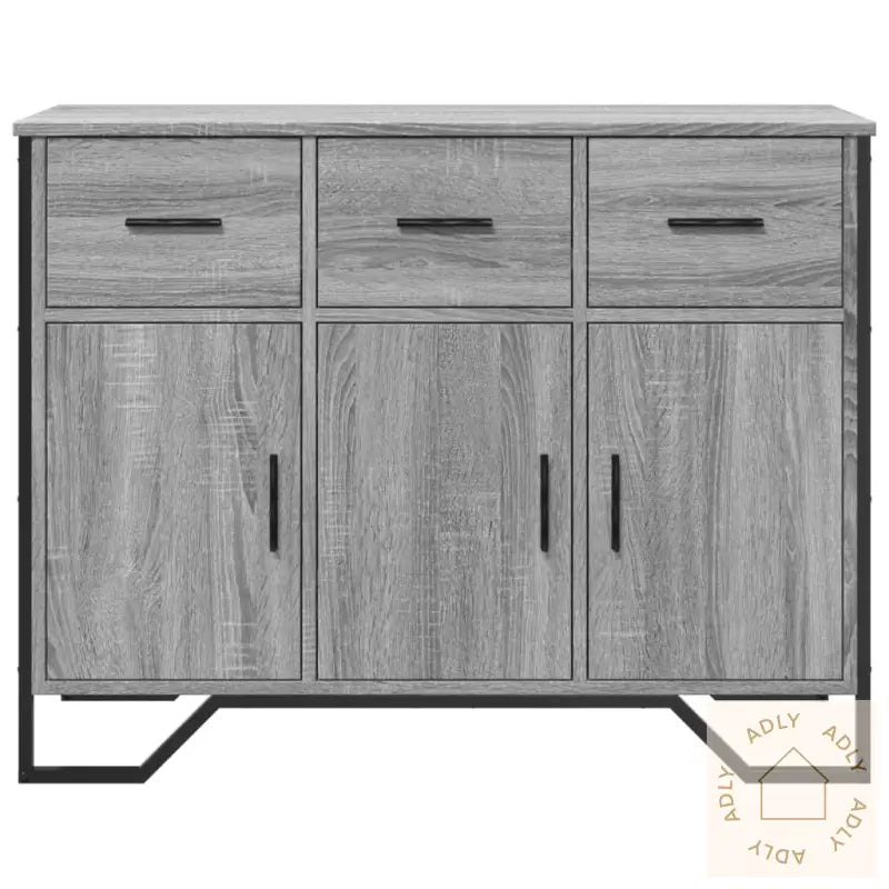 Skjenk Grå Sonoma 97X32,5X74,5 Cm Konstruert Tre