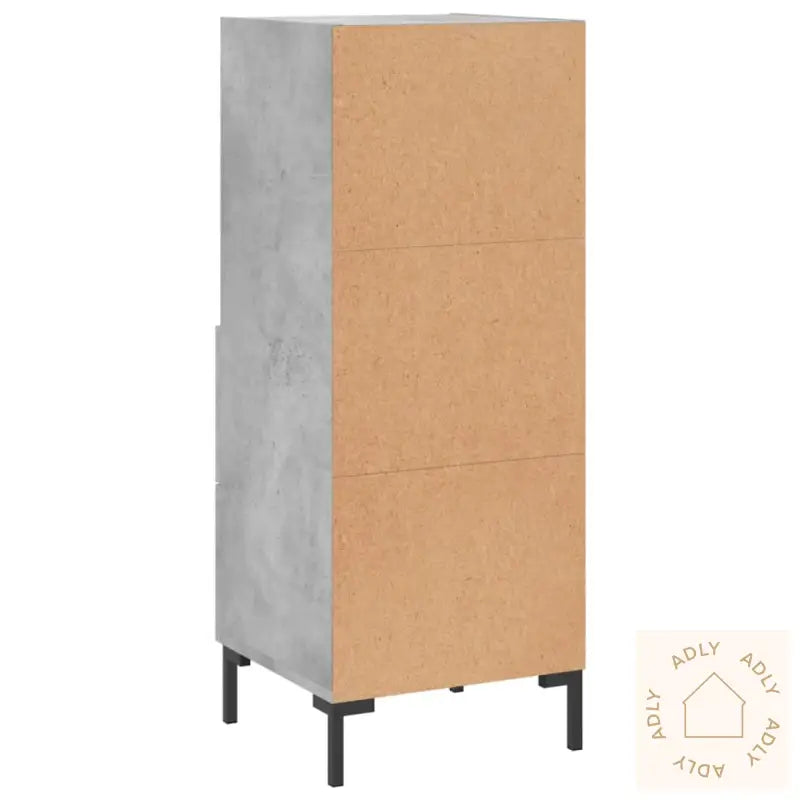 Skjenk Betonggrå 34,5X34X90 Cm Konstruert Tre