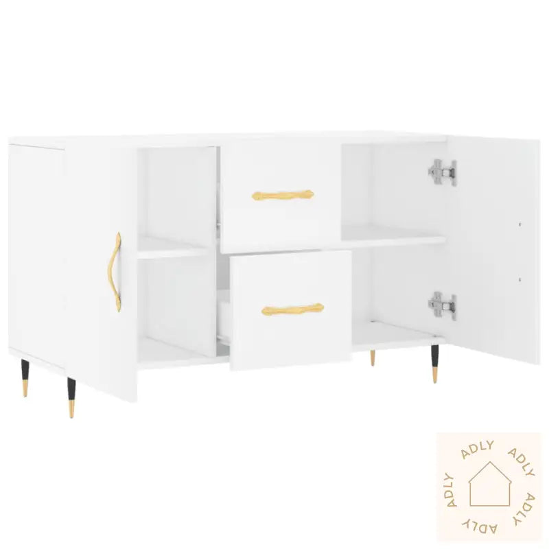 Skjenk Hvit 100X36X60 Cm Konstruert Tre