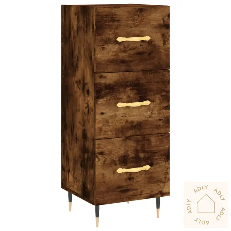 Skjenk Røkt Eik 34,5X34X90 Cm Konstruert Tre