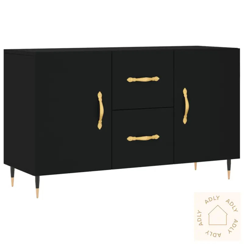 Skjenk Svart 100X36X60 Cm Konstruert Tre