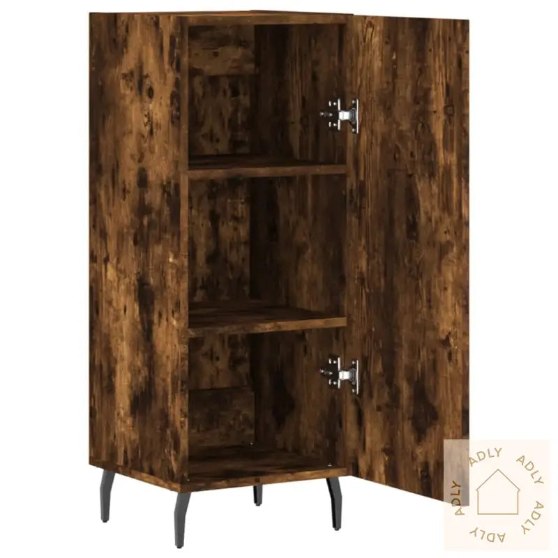 Skjenk Røkt Eik 34,5X34X90 Cm Konstruert Tre