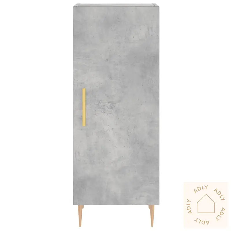 Skjenk Betonggrå 34,5X34X90 Cm Konstruert Tre