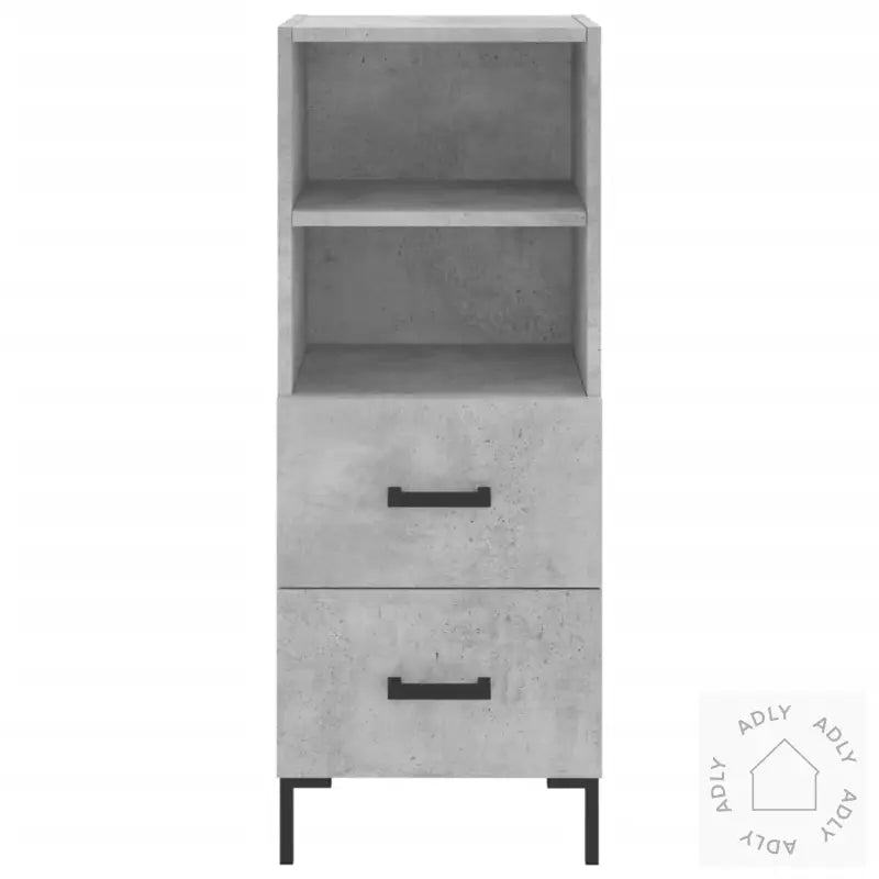 Skjenk Betonggrå 34,5X34X90 Cm Konstruert Tre