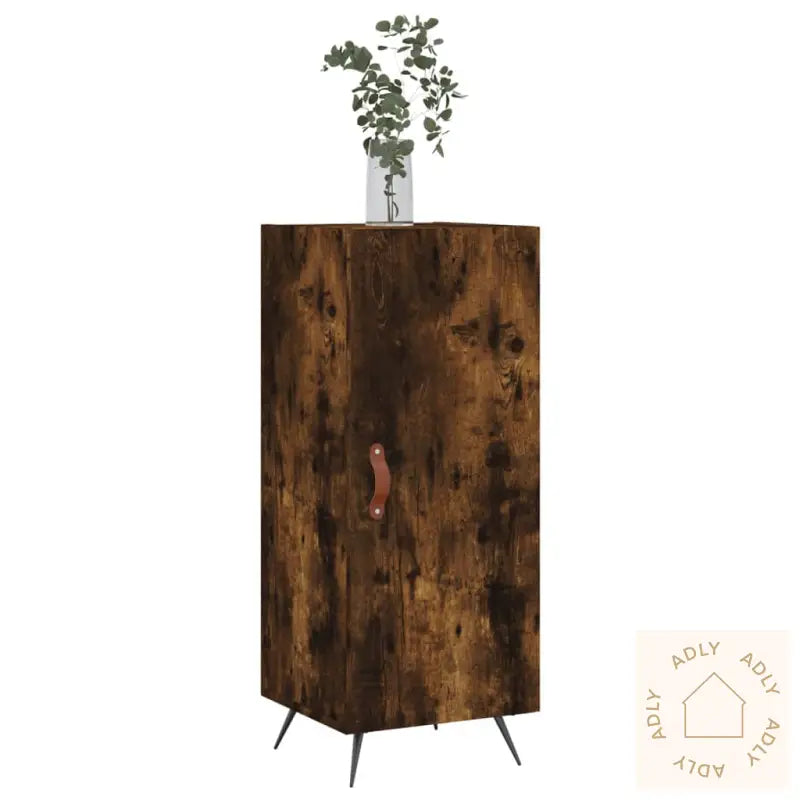 Skjenk Røkt Eik 34,5X34X90 Cm Konstruert Tre