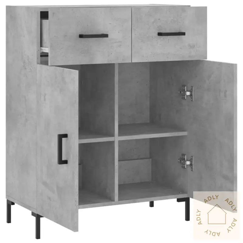 Skjenk Betonggrå 69,5X34X90 Cm Konstruert Tre