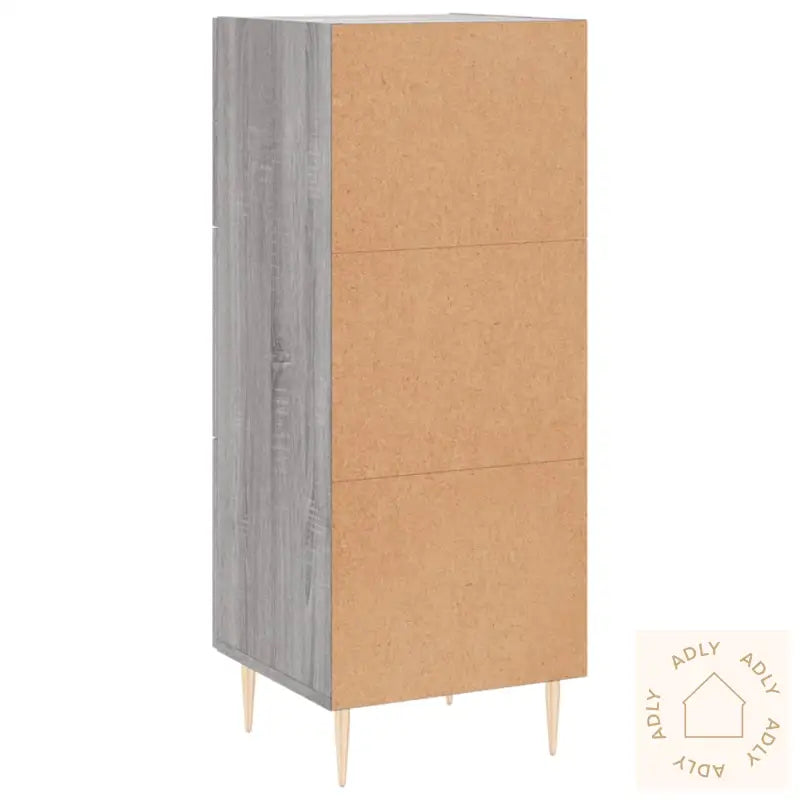 Skjenk Grå Sonoma 34,5X34X90 Cm Konstruert Tre