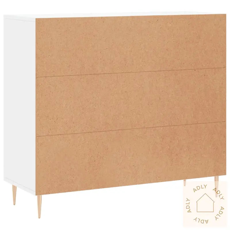 Skjenk Hvit 90X34X80 Cm Konstruert Tre