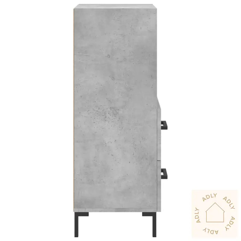 Skjenk Betonggrå 34,5X34X90 Cm Konstruert Tre