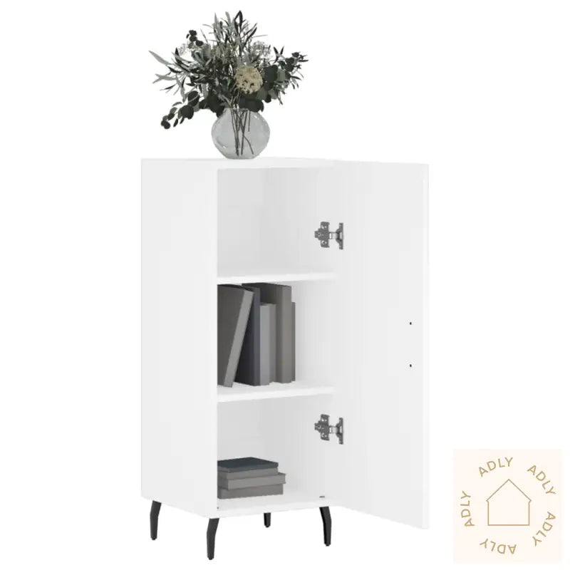 Skjenk Hvit 34,5X34X90 Cm Konstruert Tre