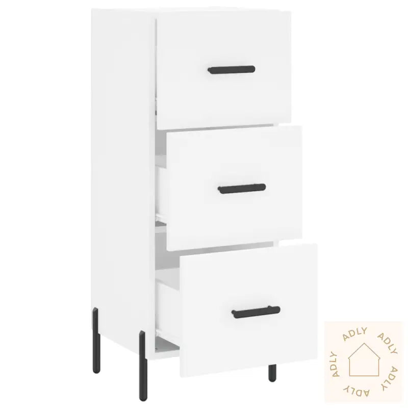 Skjenk Hvit 34,5X34X90 Cm Konstruert Tre