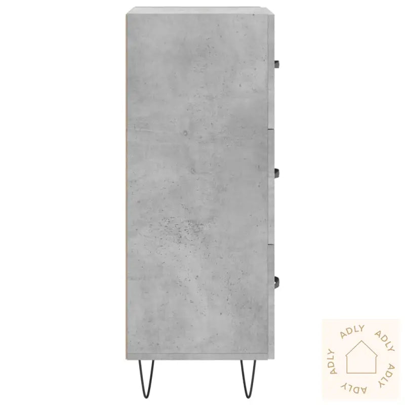 Skjenk Betonggrå 34,5X34X90 Cm Konstruert Tre