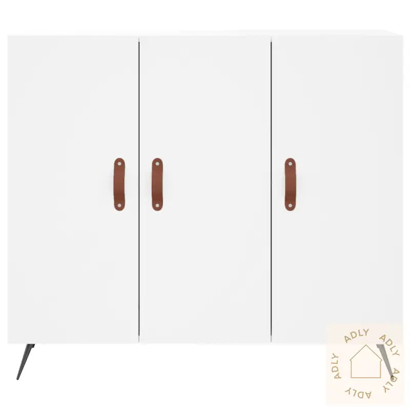 Skjenk Hvit 90X34X80 Cm Konstruert Tre