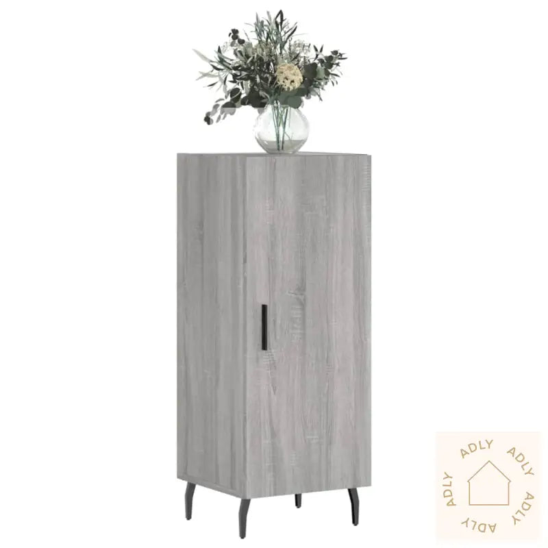 Skjenk Grå Sonoma 34,5X34X90 Cm Konstruert Tre