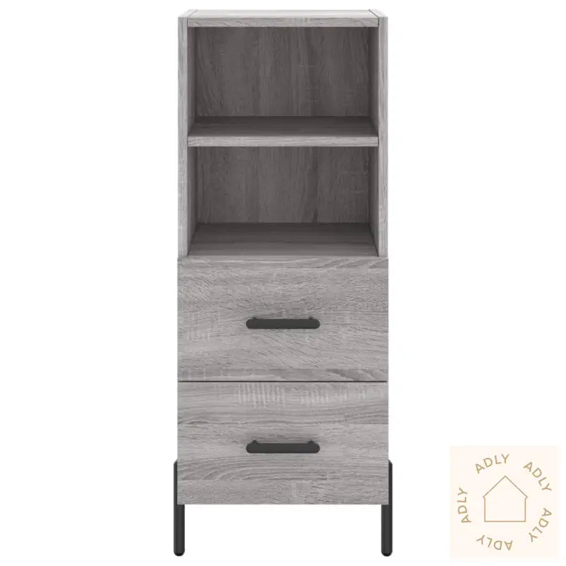 Skjenk Grå Sonoma 34,5X34X90 Cm Konstruert Tre