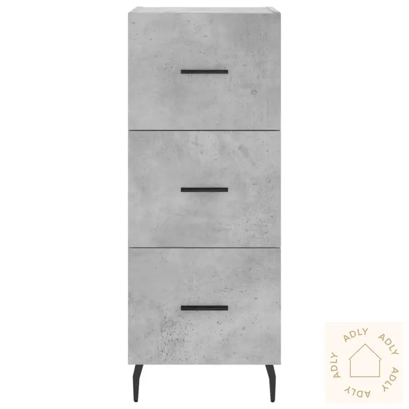 Skjenk Betonggrå 34,5X34X90 Cm Konstruert Tre