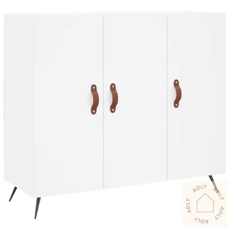 Skjenk Hvit 90X34X80 Cm Konstruert Tre