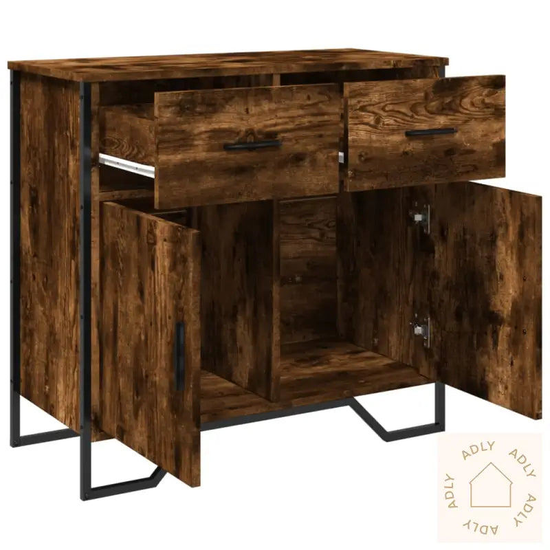 Skjenk Røkt Eik 79,5X35,5X74,5 Cm Konstruert Tre