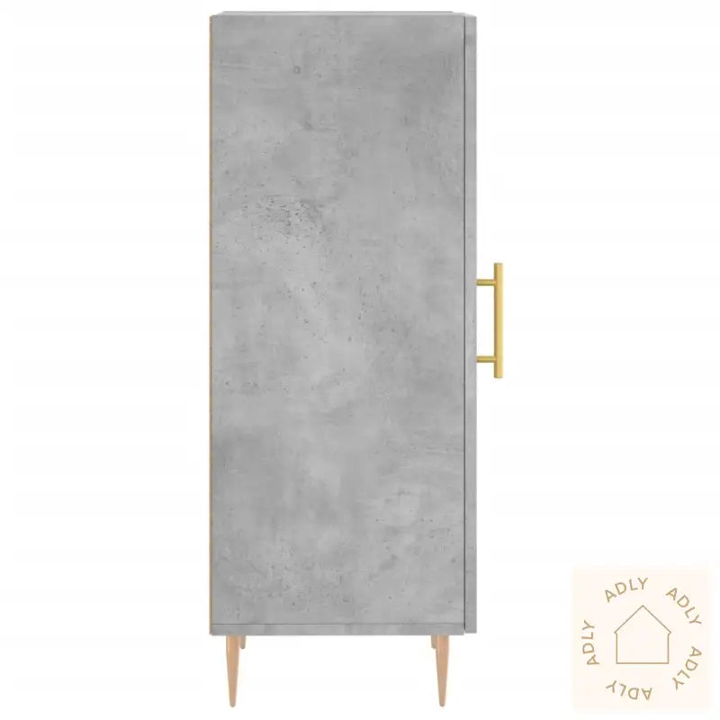 Skjenk Betonggrå 34,5X34X90 Cm Konstruert Tre