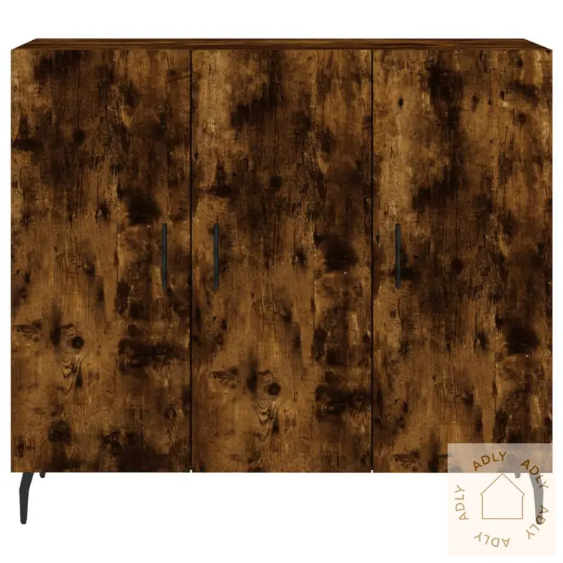 Skjenk Røkt Eik 90X34X80 Cm Konstruert Tre