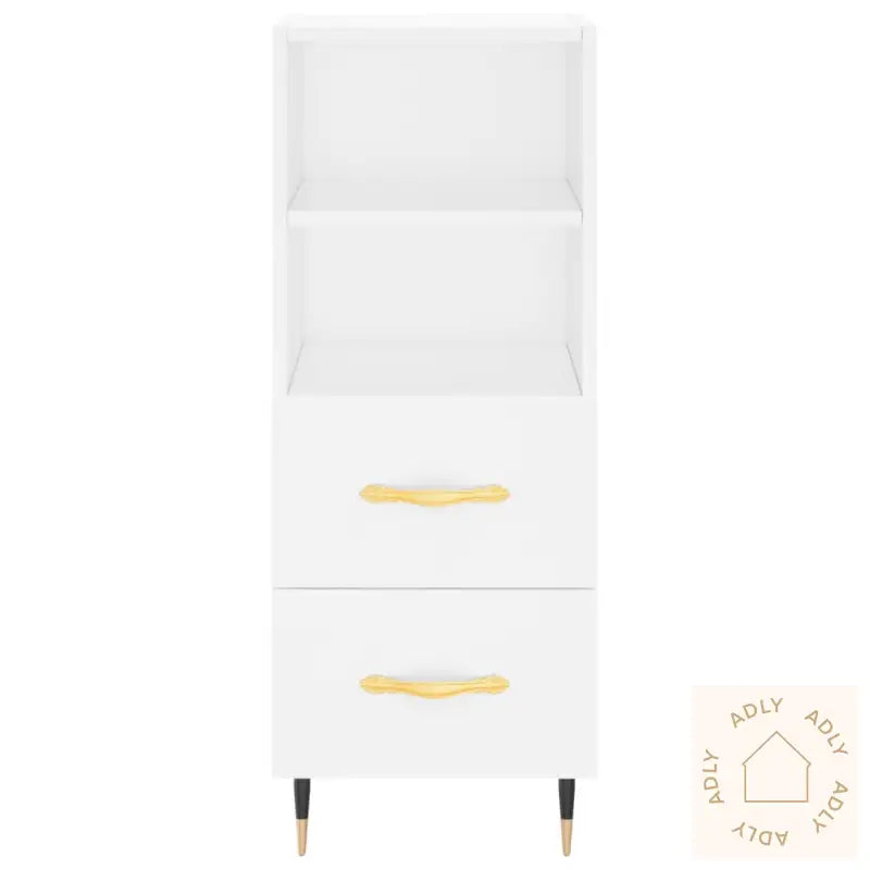 Skjenk Hvit 34,5X34X90 Cm Konstruert Tre