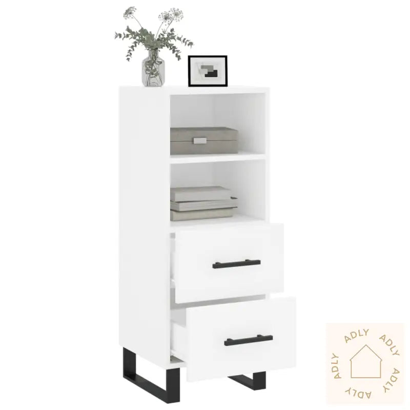 Skjenk Hvit 34,5X34X90 Cm Konstruert Tre