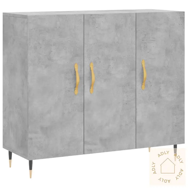 Skjenk Betonggrå 90X34X80 Cm Konstruert Tre