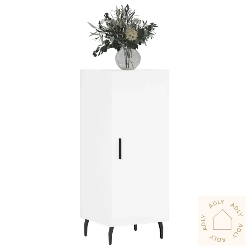 Skjenk Hvit 34,5X34X90 Cm Konstruert Tre